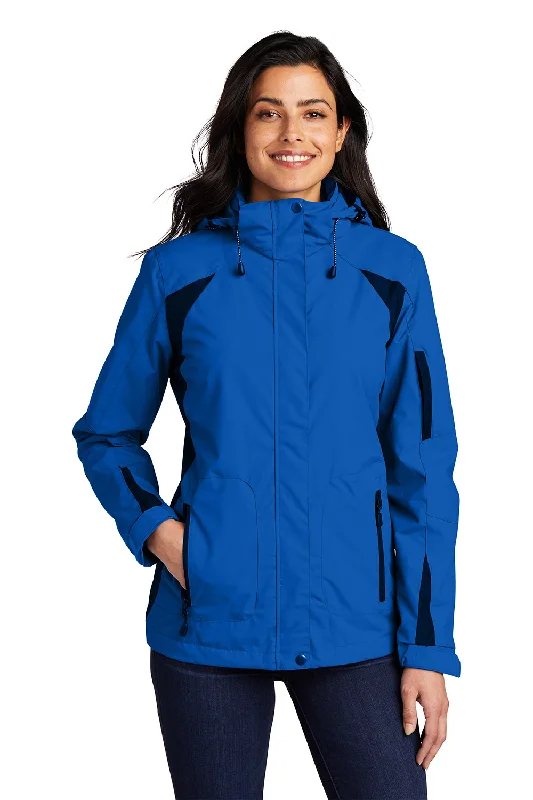 Huge Savings casual trench coatPort Authority Womens All Season II Waterproof Full Zip Hooded Jacket - Snorkel Blue/Black Huge Savings casual trench coatPort Authority Womens All Season II Waterproof Full Zip Hooded Jacket - Snorkel Blue/Black