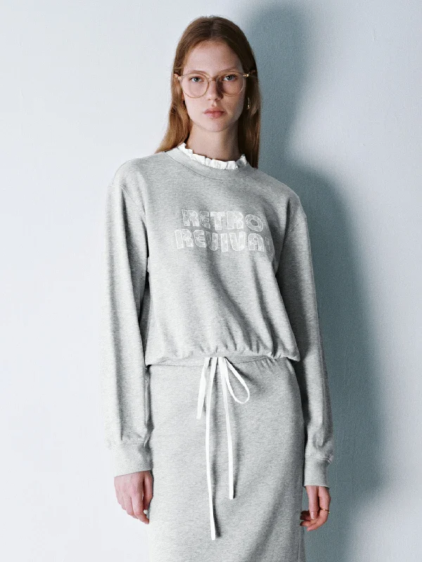 Today’s Deal Printed 2 In 1 Loose Sweatshirt
