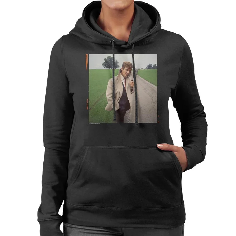Now or Never chic workout hoodieTV Times Roger Moore Park Stroll 1968 Women's Hooded Sweatshirt