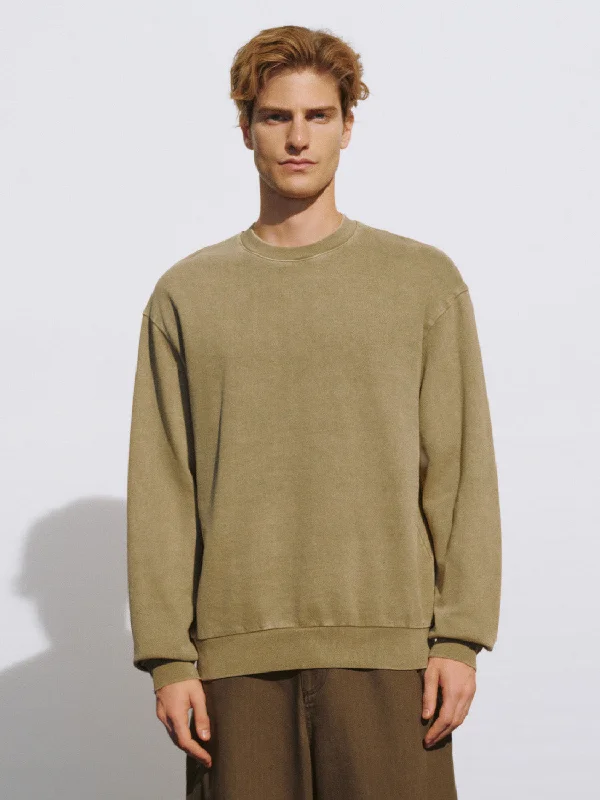 Anniversary Sale Crew Neck Straight Sweatshirt
