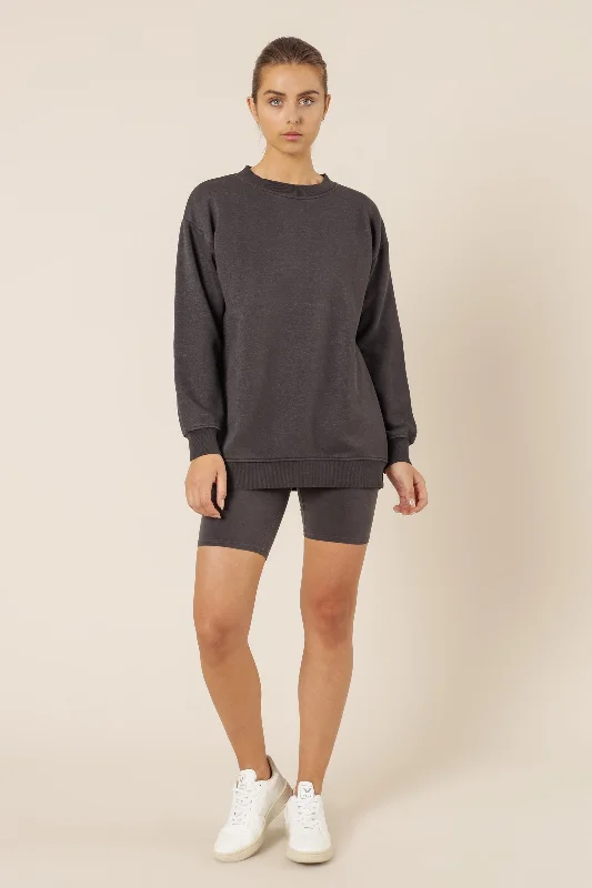Grand Opening Sale modern athletic hoodieCarter Classic Boyfriend Sweat- Coal