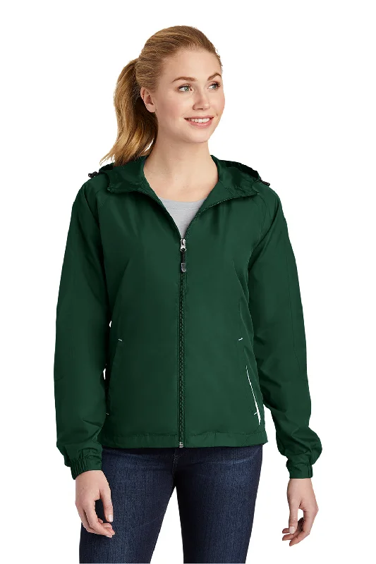Instant Discount premium puffer coatSport-Tek Womens Water Resistant Full Zip Hooded Jacket - Forest Green/White Instant Discount premium puffer coatSport-Tek Womens Water Resistant Full Zip Hooded Jacket - Forest Green/White