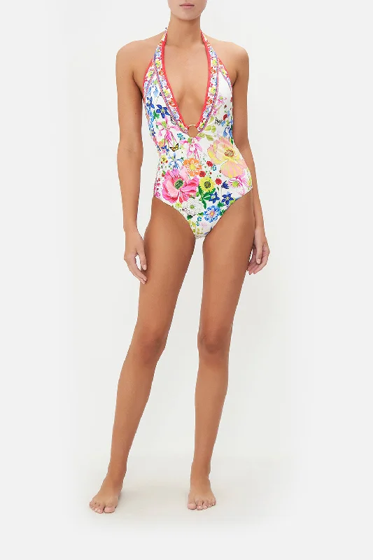 Limited Stock RING DETAIL PLUNGE V ONE PIECE FAIRY GANG