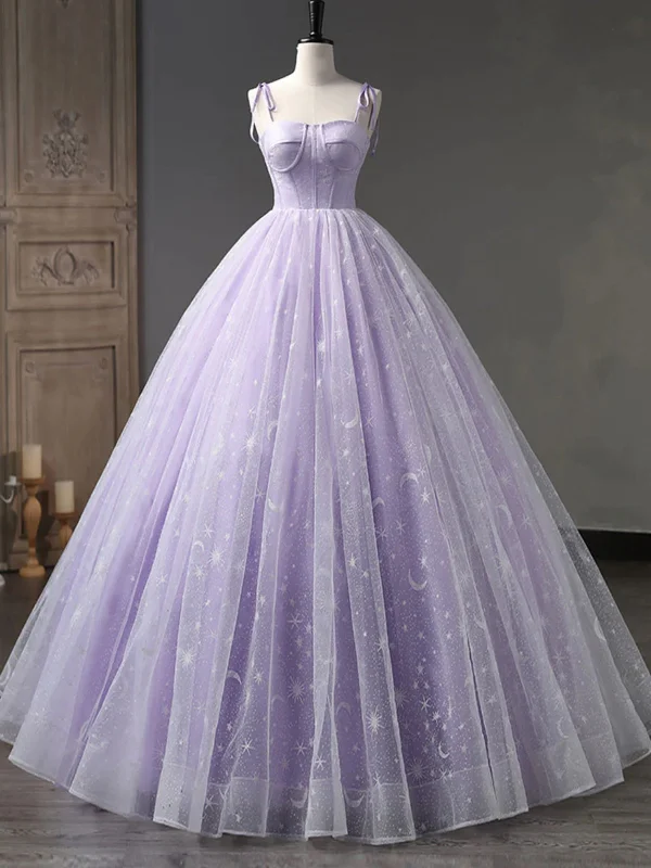 Closeout comfy dresscomfy dressPurple/Light Blue Lace Tulle Long Prom Dresses, Purple/Light Blue Formal Evening Dresses, Ball Gown SP2646