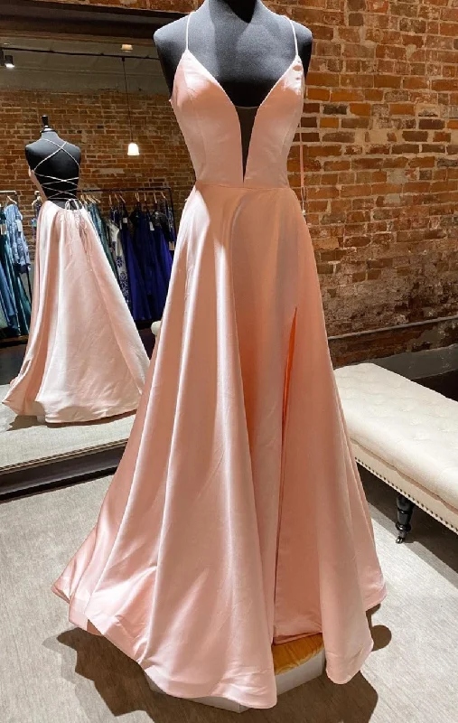 New Deals trendy dresstrendy dressLong Slit Cross Criss Back Prom Dress