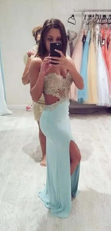Price Drop Alert midi dressmidi dressSexy Mermaid Open Back Mint Prom Dresses