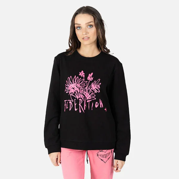 Must-Have Deals Federation Flowers Through Crew - Black