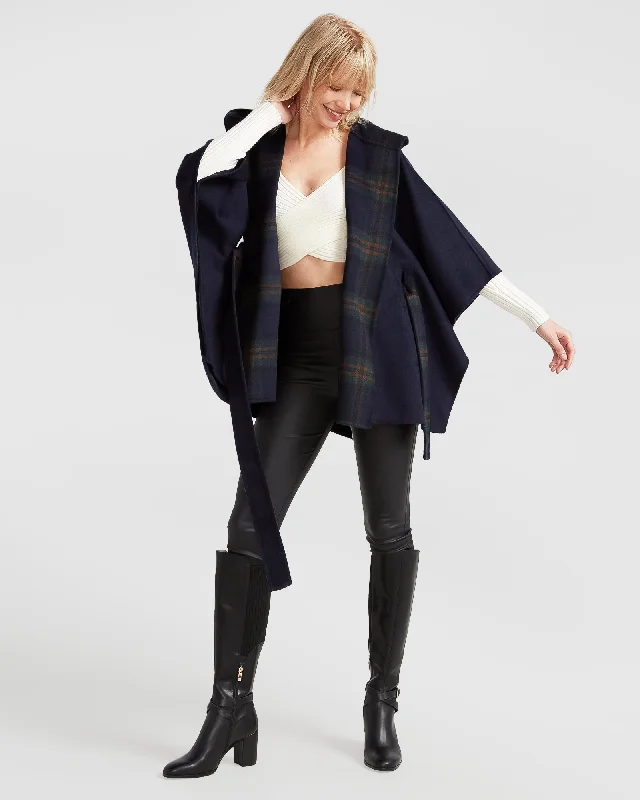 Fantastic Deals urban street coatJackson Landing Wool Blend Cape Coat - French Navy
