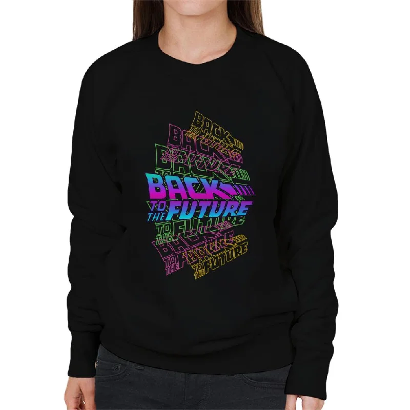 cozy gym sweatshirtBack to the Future Logo Montage Women's Sweatshirt