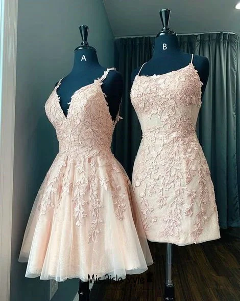 Online Specials chic wrap dresschic wrap dressShort Blush Homecoming Dress
