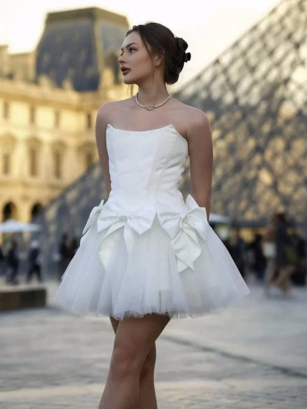 Epic Deals statement dressstatement dressStrapless White Satin Short Prom Dresses, White Homecoming Dresses, Short Formal Evening Dresses SP2984 Epic Deals statement dressstatement dressStrapless White Satin Short Prom Dresses, White Homecoming Dresses, Short Formal Evening Dresses SP2984
