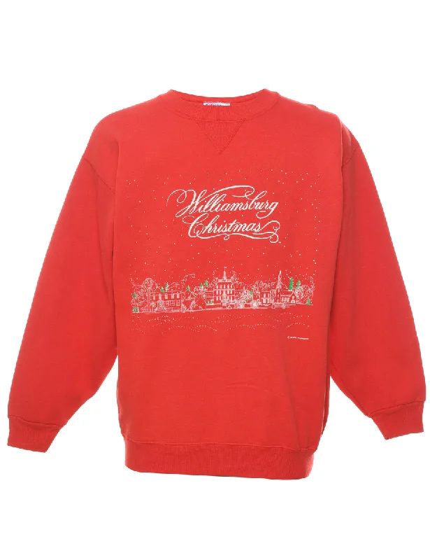 Limited Time Discount urban street coatRed Christmas Sweatshirt - L