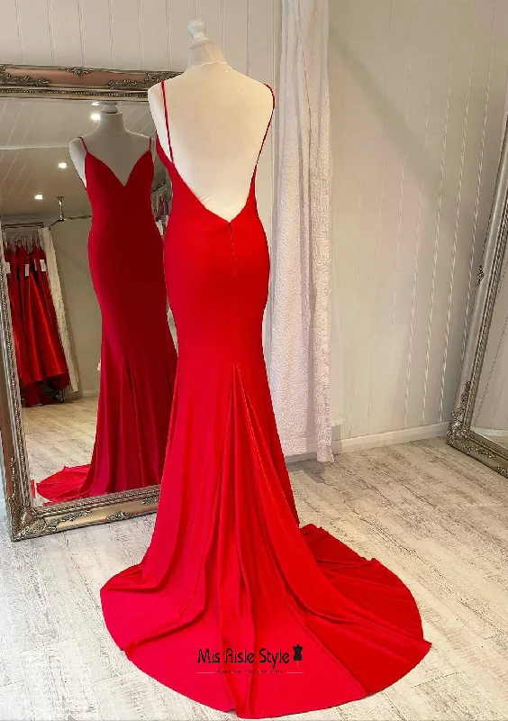 Exclusive Preview t-shirt dresst-shirt dressSexy Back Fit and Flare Red Pageant Dress