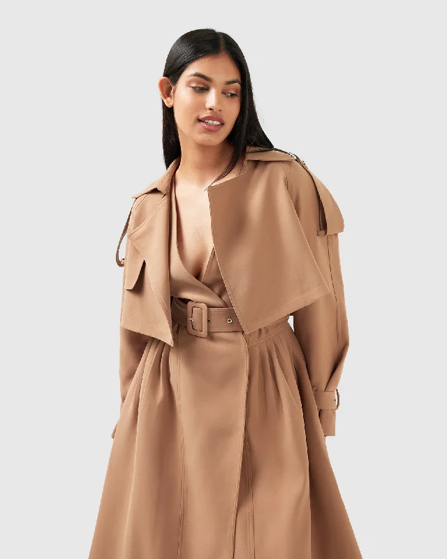 Extra Discounts trendy puffer coatManhattan Cropped Trench - Camel