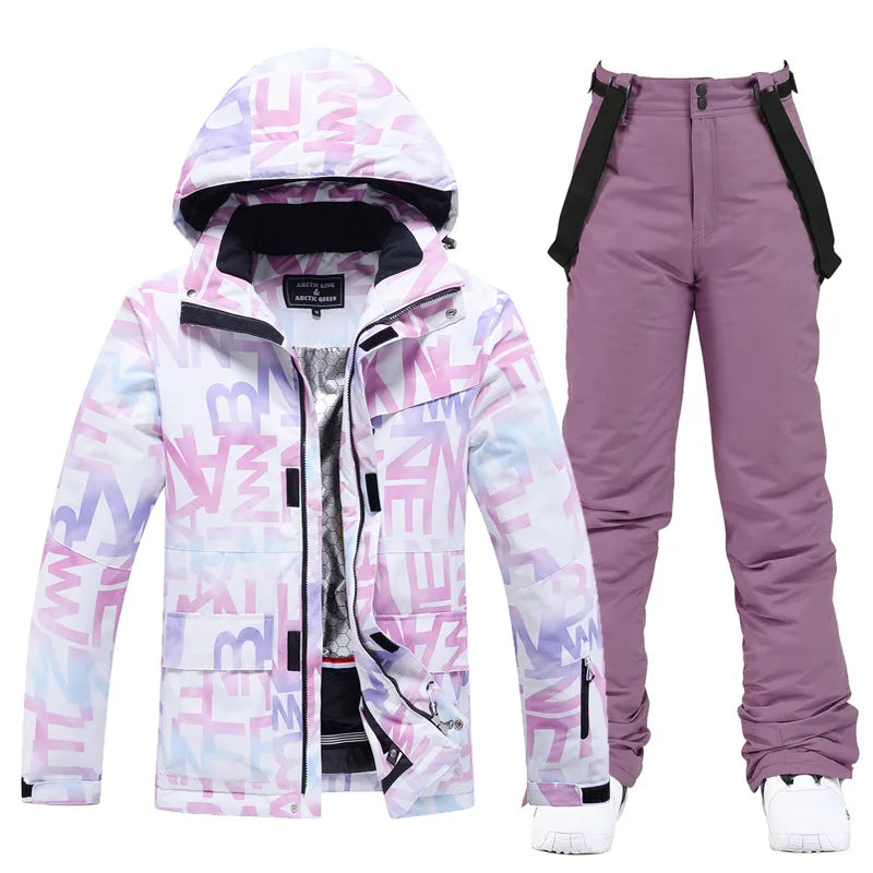 high-quality coatARCTIC QUEEN -Women-Ski-Suit-Winterproof-Jacket-Pants