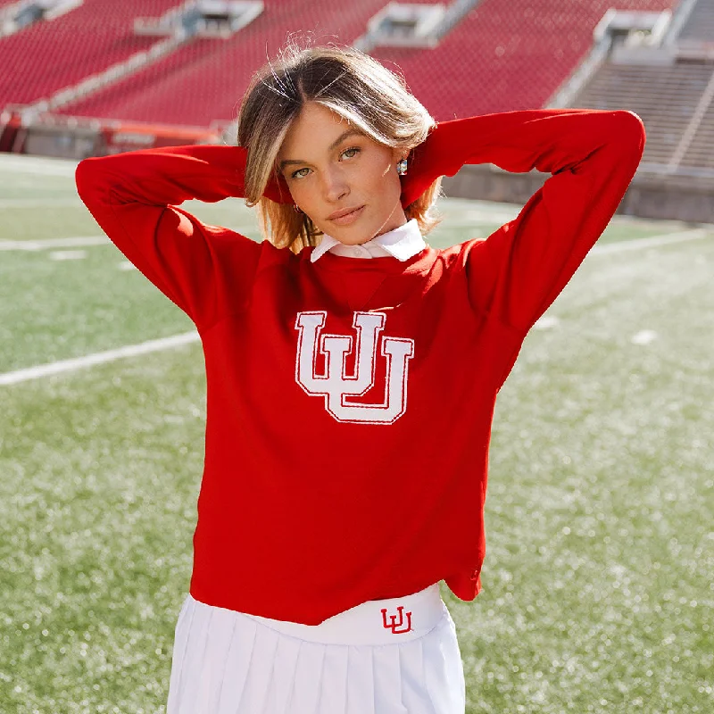 Midnight Madness Utah Embroidered Neo Crew, Let's Go U Crimson