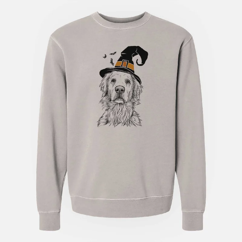 Take Advantage soft athletic sweatshirtWitch Jake aroni the Golden Retriever - Unisex Pigment Dyed Crew Sweatshirt Take Advantage soft athletic sweatshirtWitch Jake aroni the Golden Retriever - Unisex Pigment Dyed Crew Sweatshirt