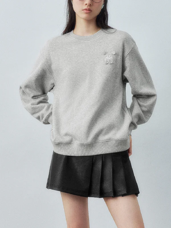 Overstock Sale Crew Neck Loose Sweatshirts