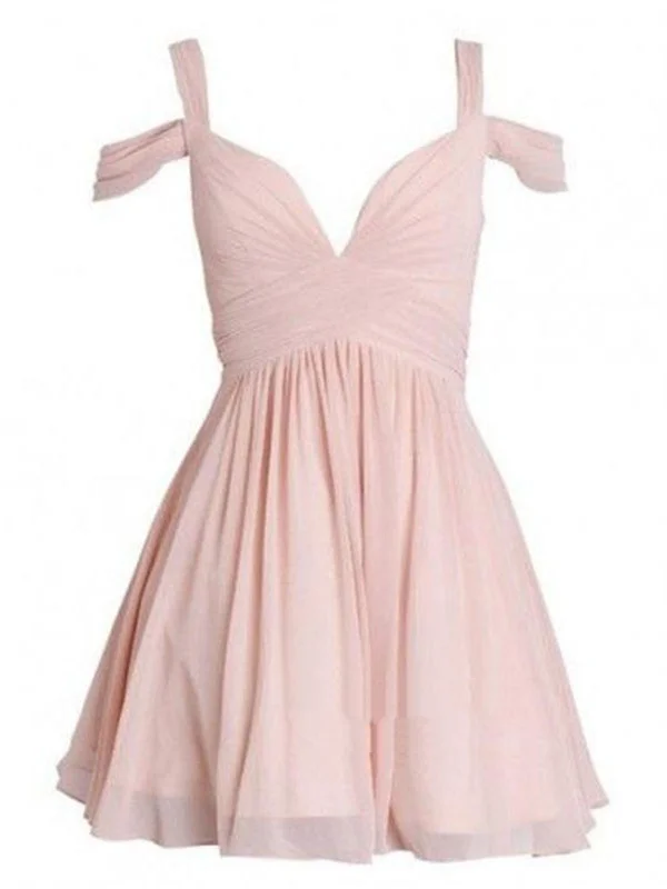 Limited Quantity trendy wrap dresstrendy wrap dressCute Short Pink Off Shoulder Prom Dresses, Pretty Homecoming Dresses