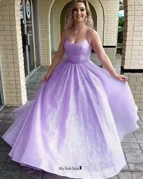 YEAR-End Clearance casual summer dresscasual summer dressBall Gown Lavender Sparkle Prom Dress