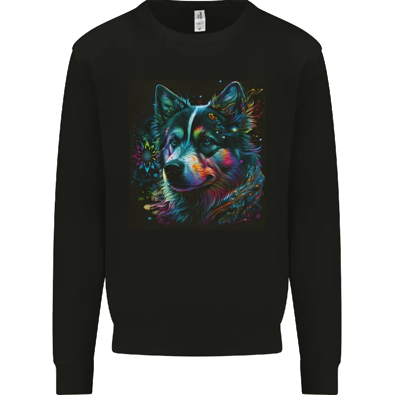 Price Cut sporty casual hoodieA Husky Dog Mens Sweatshirt Jumper