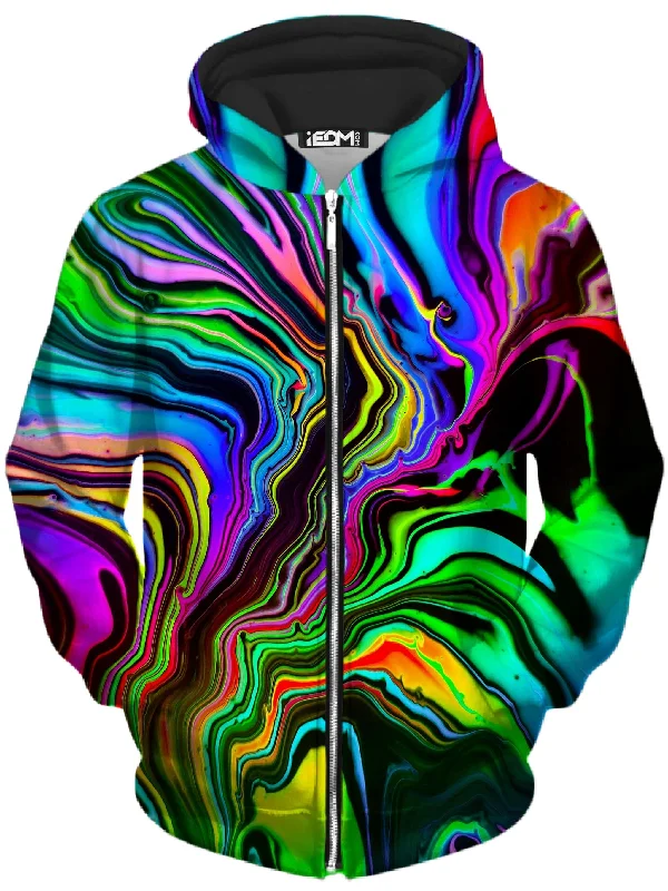 Limited Availability classic pullover hoodieRainbow Rift Unisex Zip-Up Hoodie