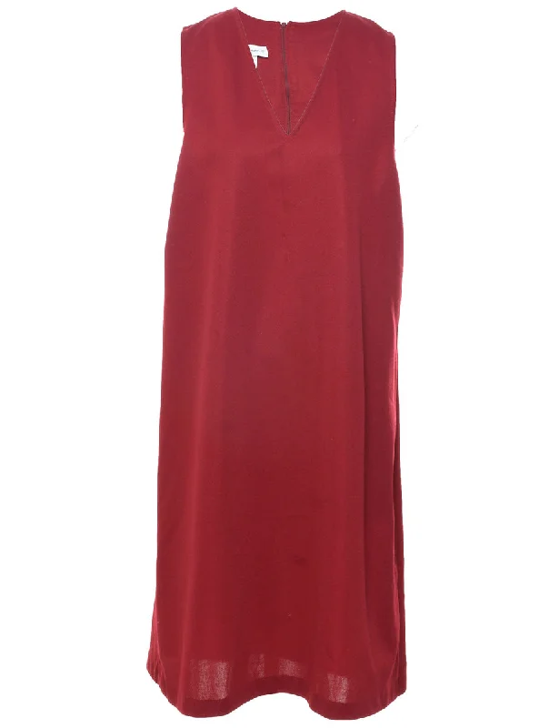 Deep Discounts stylish coatMaroon Dress - L