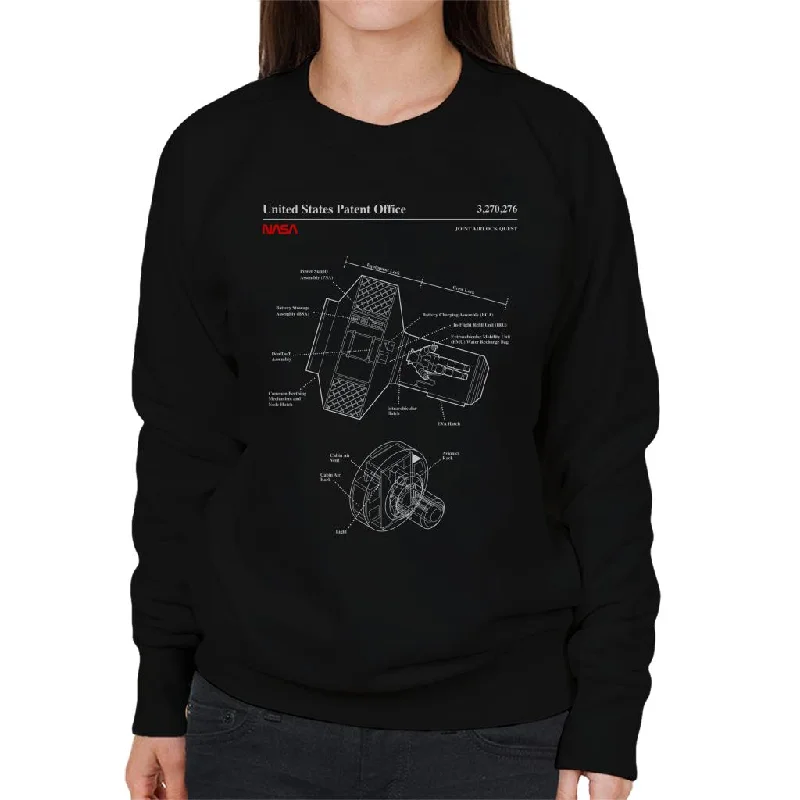 Special Savings fashionable workout wearNASA Joint Airlock Quest Blueprint Women's Sweatshirt Special Savings fashionable workout wearNASA Joint Airlock Quest Blueprint Women's Sweatshirt