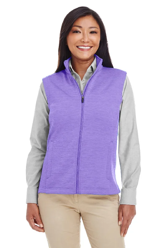 Daily Deals faux fur coatDevon & Jones Womens Newbury Full Zip Fleece Vest - Heather Grape Purple - Closeout