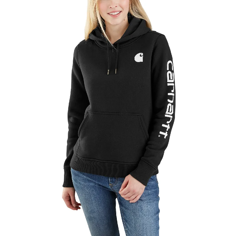 Markdowns puffer jacketCarhartt Women's Clarksburg Graphic Sleeve Hoodie_Black