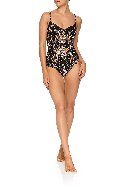 Discount Days LACE TRIM PANELLED ONE PIECE FRIEND IN FLORA