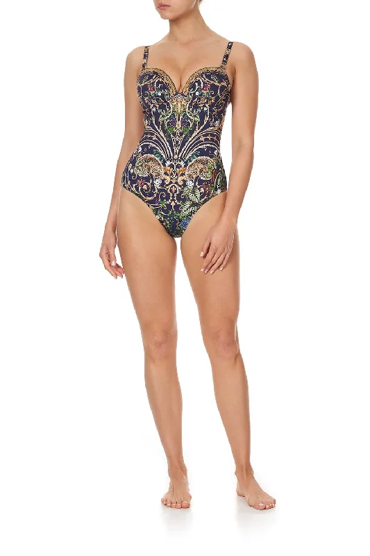 Warehouse Sale PLUNGE CUP ONE PIECE WITH TRIM SEVEN DAY WEEKEND