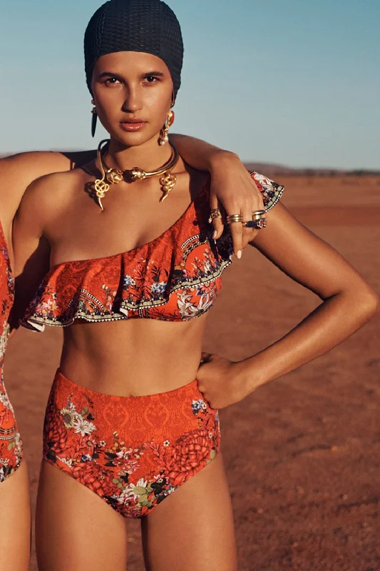Limited Time ONE SHOULDER FRILL BRA WONDERING WARATAH