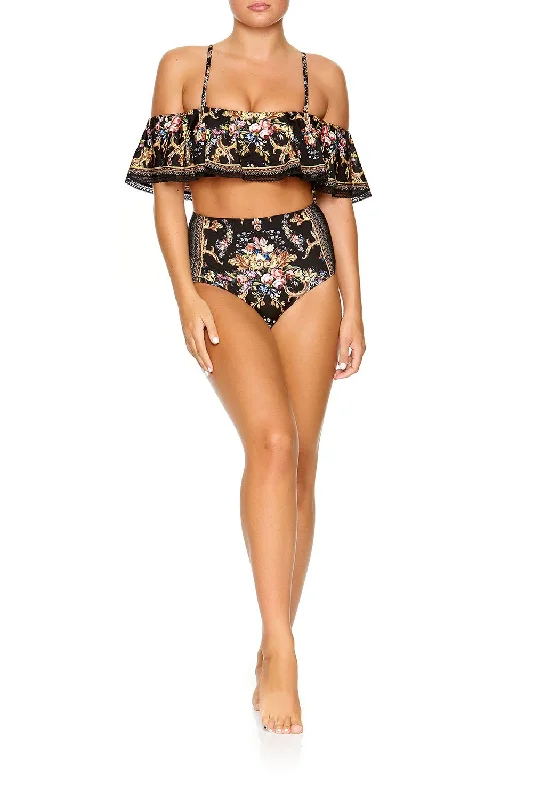 Huge Discounts HIGH WAISTED PANT WITH TRIM FRIEND IN FLORA
