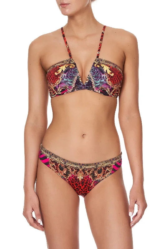 Bargain Bin V NECK ROUCHED BANDEAU SLAVE TO THE RHYTHM