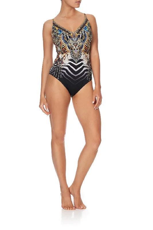 Super Bargain V NECK UNDERWIRE ONE PIECE LOST PARADISE