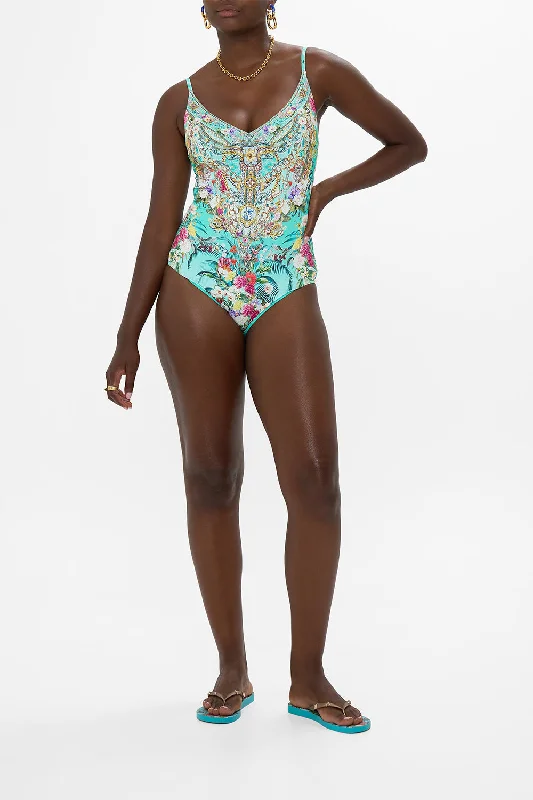 Crazy Deals V NECK UNDERWIRE ONE PIECE GARDENS OF QUELUZ