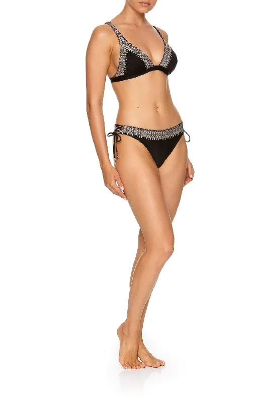 Fantastic Offers STRAPPY FIXED HIGH TRI BRA BLACK