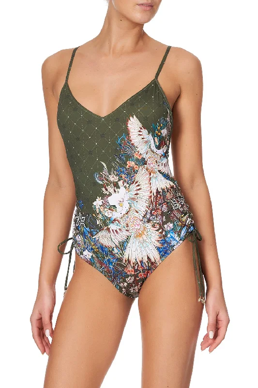 Special Savings ROUCHED SIDE ONE PIECE WATCHFUL WINGS