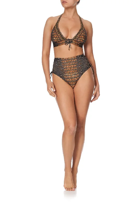 Best Deals HIGH WAISTED PANT WITH EYELETS CROCODILE ROCK