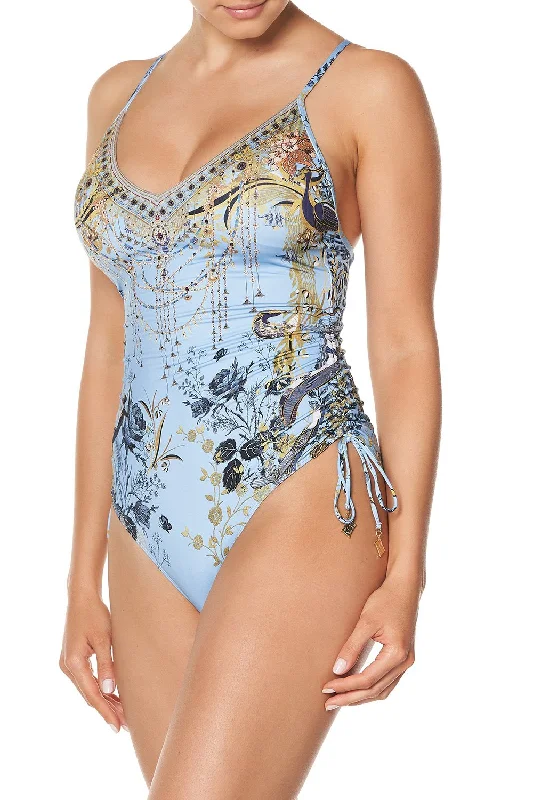 Price Break ROUCHED SIDE ONE PIECE FAIRY FOUNTAIN