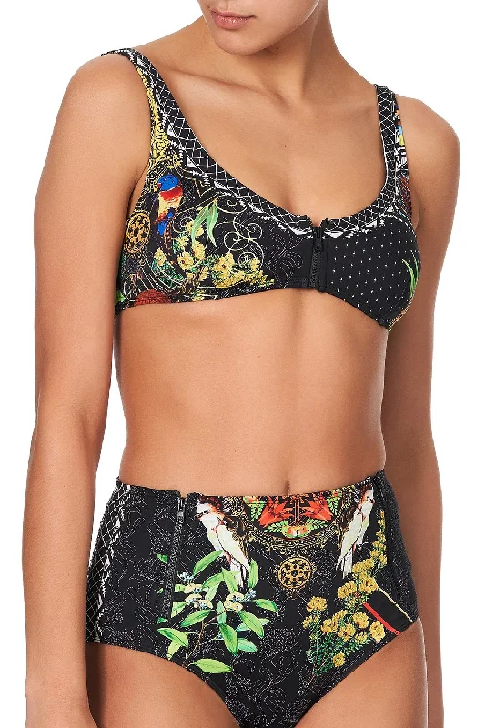 Exclusive Offers ZIP FRONT CROP BRA BLACKHEATH BETTY