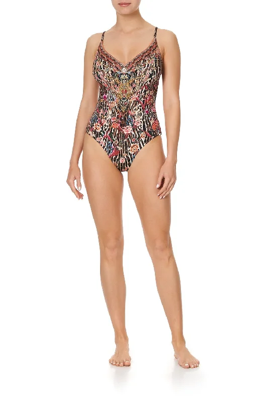 Friends and Family Sale V NECK UNDERWIRE ONE PIECE LIV A LITTLE